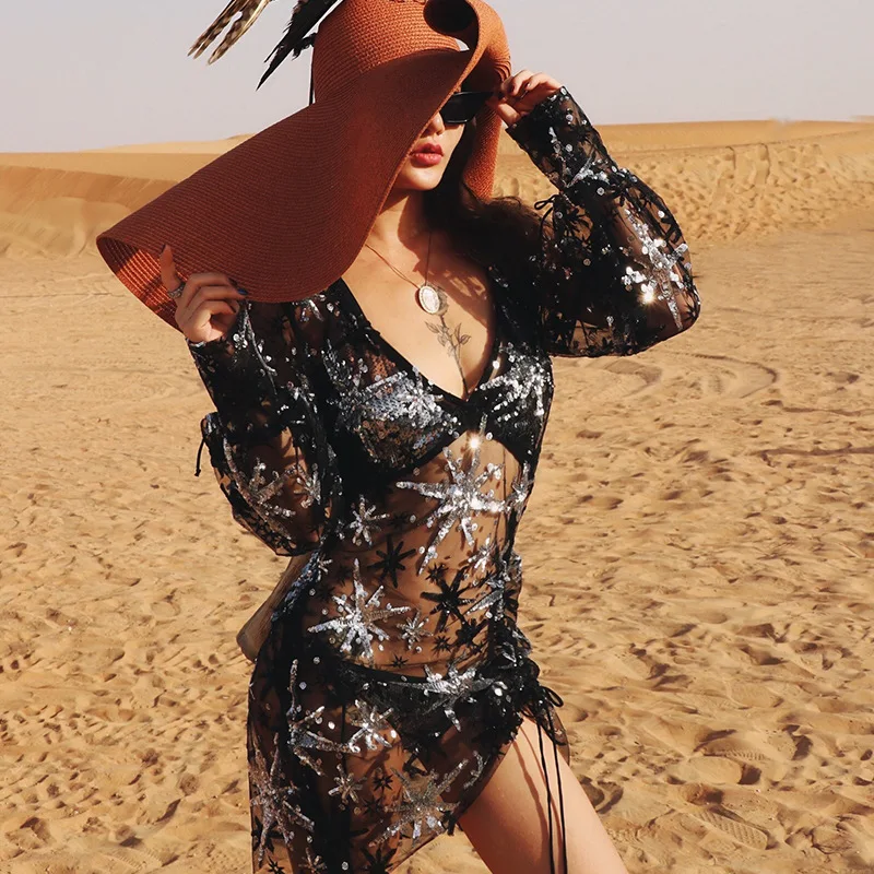 

Sexy Swimwear Women Bathing Suits Bikini 2019 Swimsuit Plus Size Bikinis Woman Three Piece New Long Sleeve Solid Spandex Sierra