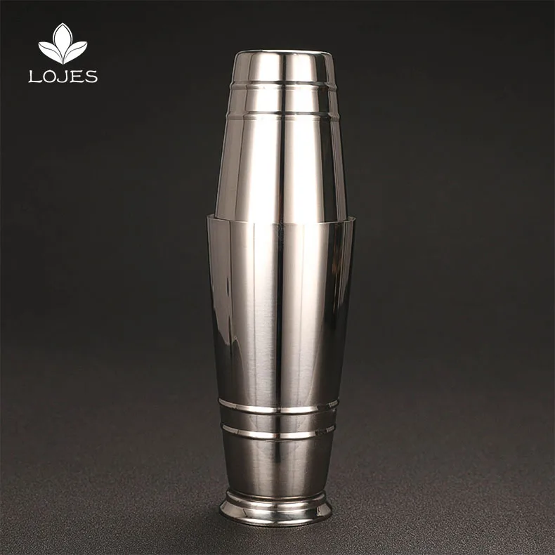 750ml Boston Shaker Barware Drinkware Stainless Steel Cocktail Shaker Bar Wine Martini Drink Mixer Party Bartender Tool - Цвет: silver