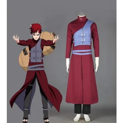 Naruto Shippuden Gaara Red Cosplay Costume Cartoon Character