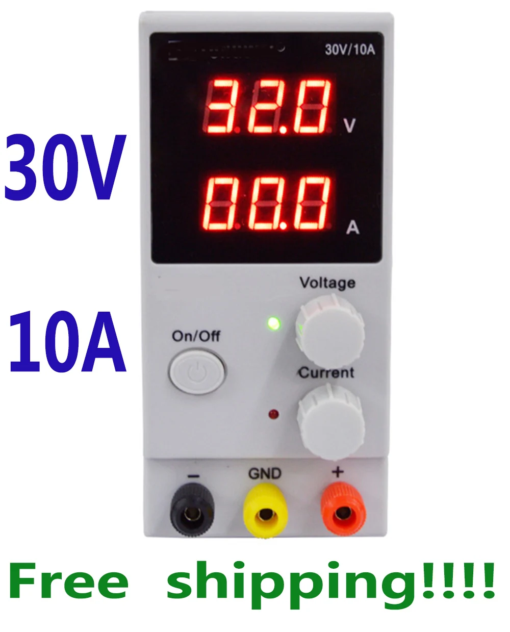 

Laboratory Lab Digital Adjustable Switching DC Power Supply 30V 10A 110V - 220V for repair