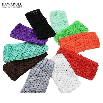 

Wholesale free shipping 500pcs 7cm Mixed color lace fabric Environmentally friendly knitted hairband women children's headband