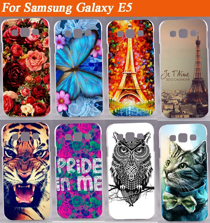 

2015 new arrival pattern Colored Painting hard mobile phone PC Case Cover FOR Samsung Galaxy E5 FOR Samsung E5 Cover Case