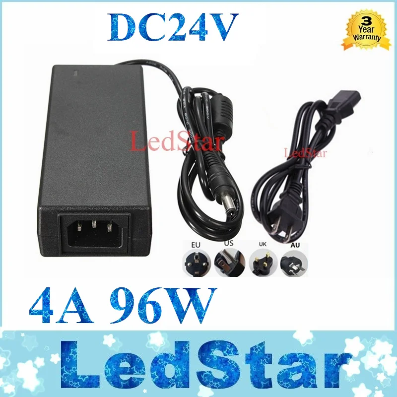 

Overvalue AC Universal 100V-240V for DC 24V 4A 96W Power Supply Charger Converter Adapter For LED Strip 2.5x5.5mm