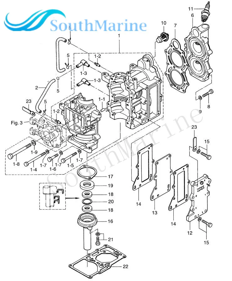 Моторная лодка 3B2-01005-0 3B201-0050M прокладка головки цилиндра для Tohatsu Nissan 2-ход 6HP 8HP 9.8HP подвесным двигателем