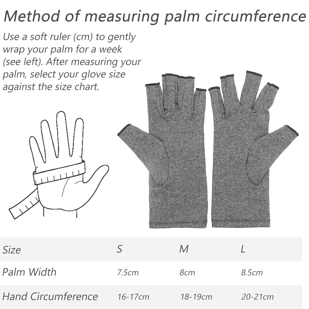 1 пара компрессионные перчатки при артрите Премиум артритные суставы обезболивающие руки перчатки терапия открытые пальцы компрессионные перчатки