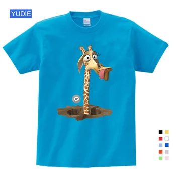 

Kids Clothes 8 To 12 Short T-shirt 2019 Summer New T Shirt Cartoon Madagascar Giraffe Melman Casual Printing T Shirt 3T-9T YUDIE