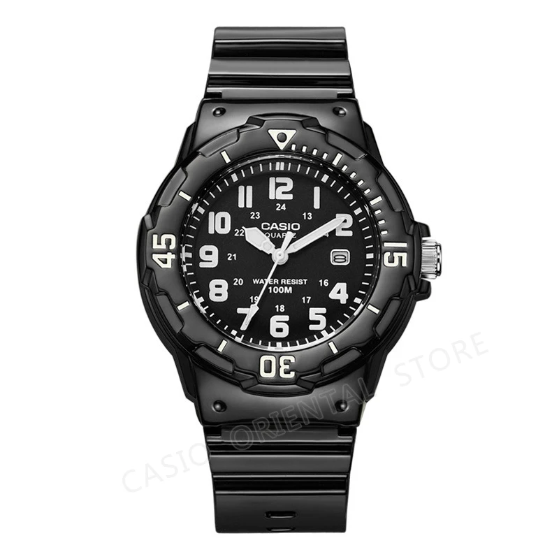CASIO Часы LRW-200H-4B силиконовый ремешок Спортивная Дата день для женщин влюбленных Пара часы водонепроницаемый подарок relogio feminino настольные часы - Цвет: LRW-200H-1B