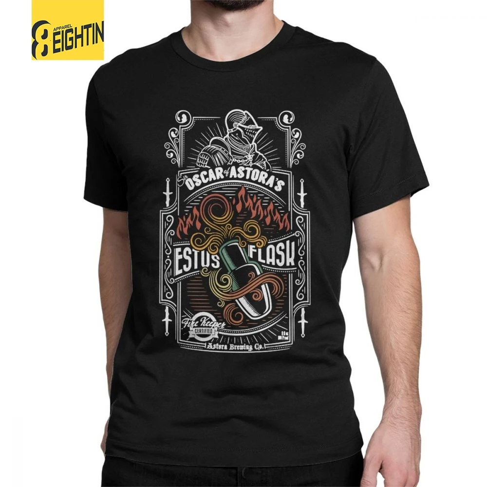 

Dark Souls Sir Oscar of Astora's Estus Flask T Shirts Print Male Short-Sleeve T-Shirts O Neck Tees Pure Cotton