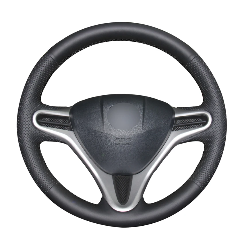Черный PU искусственная кожа Автомобильный руль Крышка для Honda Fit 2009-2013 City 2009-2013 Jazz 2009-2013 Insight 2010