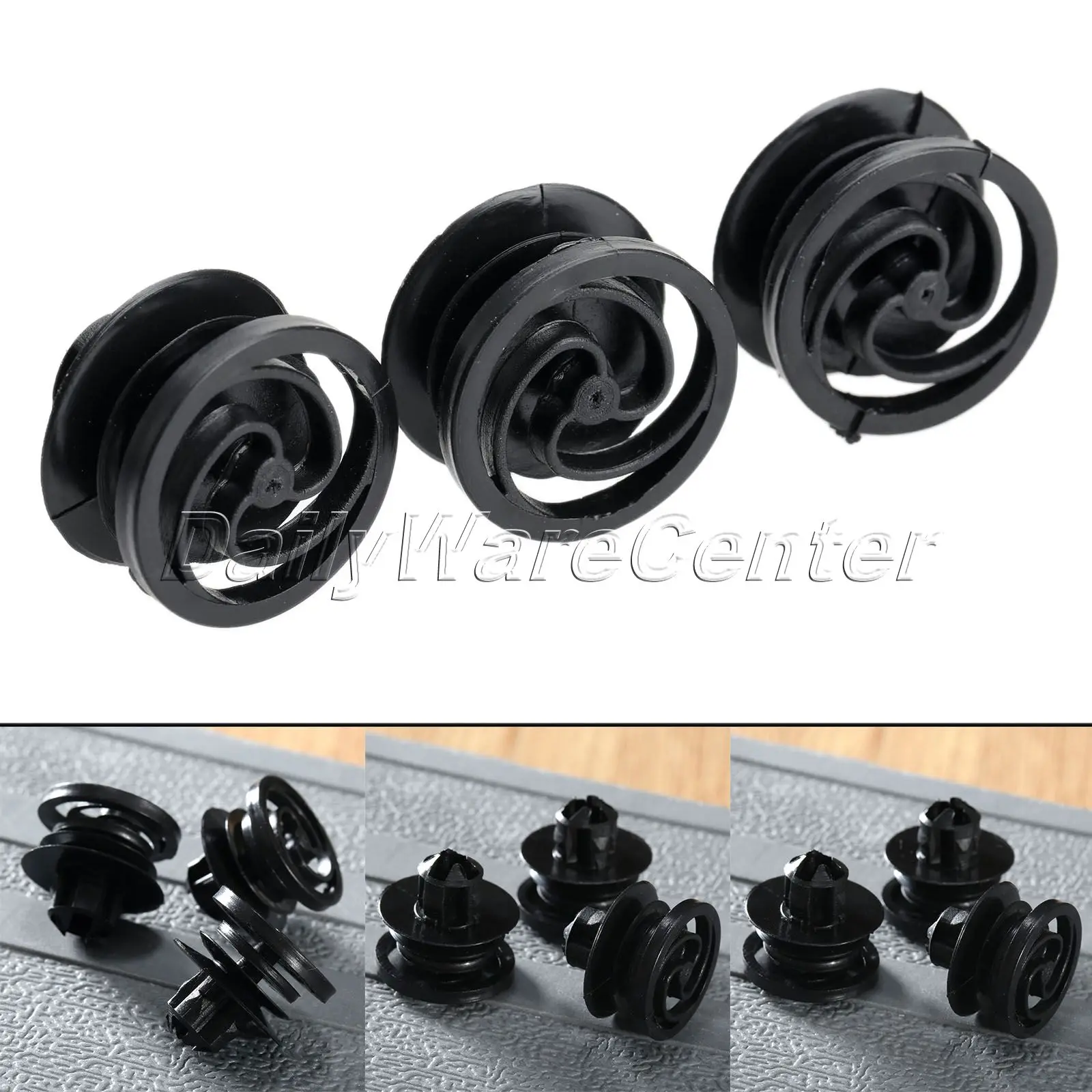 50Pcs Plastic Rivet Fastener Clips 10mm Hole Car Door Trim Panel Auto