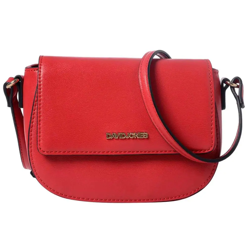 Давид Джонс Женская сумка из искусственной кожи женские сумки на плечо Маленькая дамская сумка-мессенджер для телефона брендовая сумка через плечо Прямая - Цвет: RED