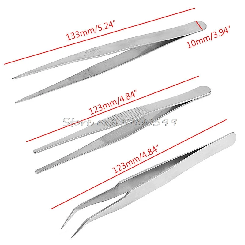 3 шт. прецизионный ремонтный Монтажный набор инструментов электронный Пинцет из нержавеющей стали G08 и Прямая поставка