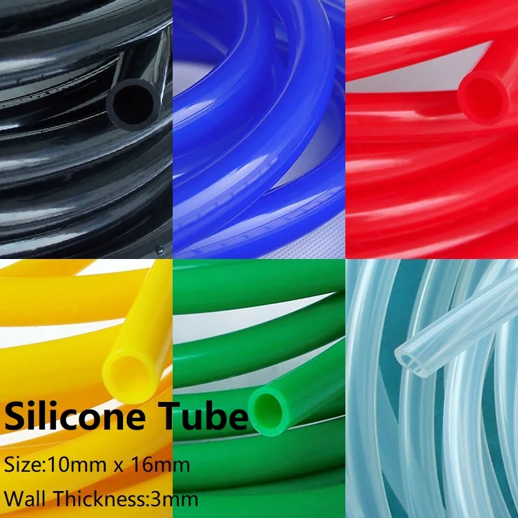 

ID 10mm x 16mm OD Food Grade Flexible Silicone Rubber Hose Milk Beer Drink Pipe Tasteless Connector Tube Temperature Resistance