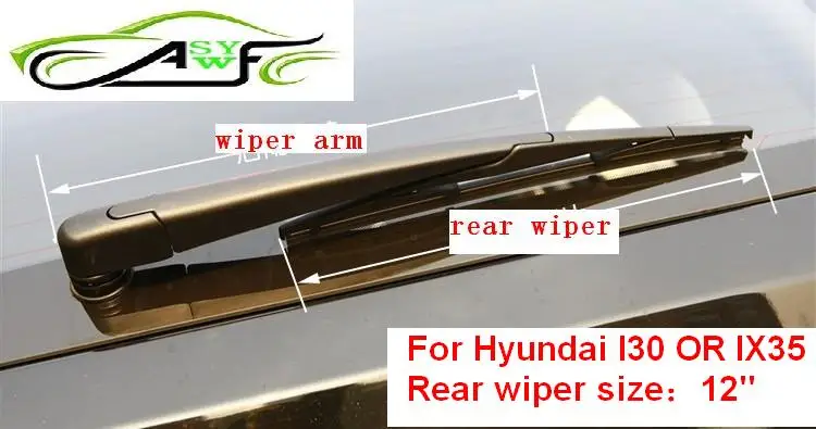 

Free Shipping Wiper Kit Rear Window Windshield Wiper Arm + Wiper Blade Rainshield For Hyundai I30 OR IX35