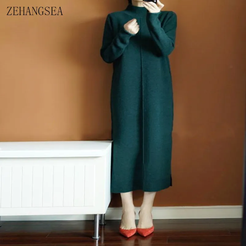 

ZEHANGSEA-2019 high-end fashion new high-neck cashmere sweater female loose computer knit long-sleeved dress knit jacket sweater