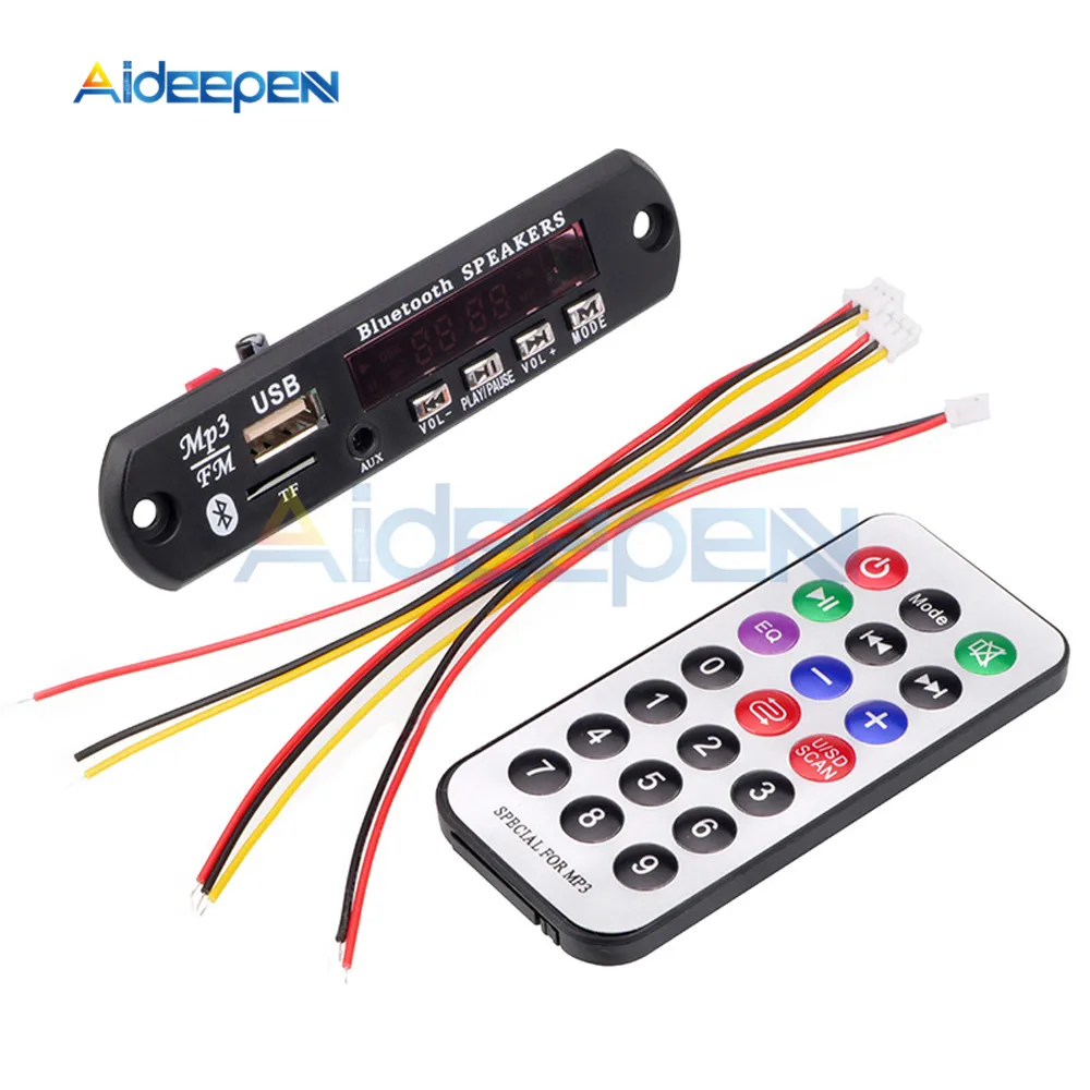 

New Wireless Bluetooth 12V MP3 WMA Decoder Board Audio Module USB TF Radio SD Card Slot For Car accessories