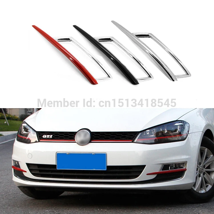 

Angelguoguo Car refiting car Front fog lamp Cover shield decoration frame sticker Fit For Volkswagen VW Golf 7 MK7