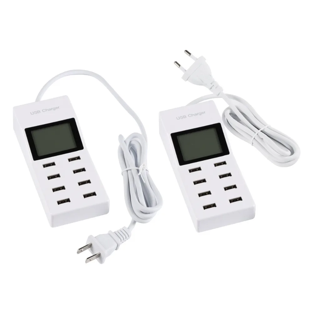 Продажа Универсальный 8 Порты USB LED Дисплей нам ЕС Plug Путешествия AC Мощность полосы разъем адаптера Smart заряд для сотового телефона iPhone 7 планшеты