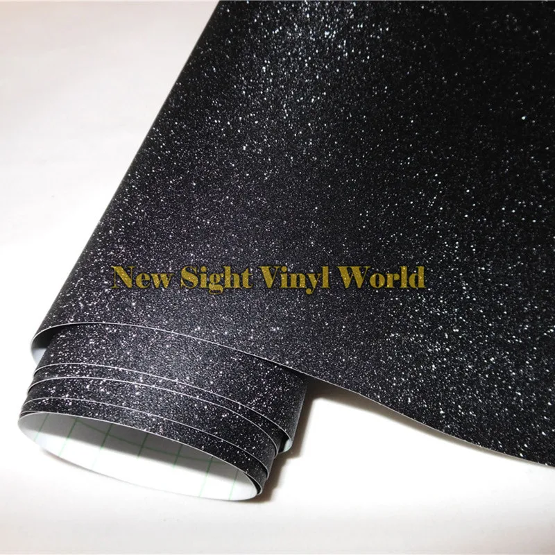 High Quality Black Bling Sandy Diamond Vinyl Film Roll Wrap Air Free For Phone font b
