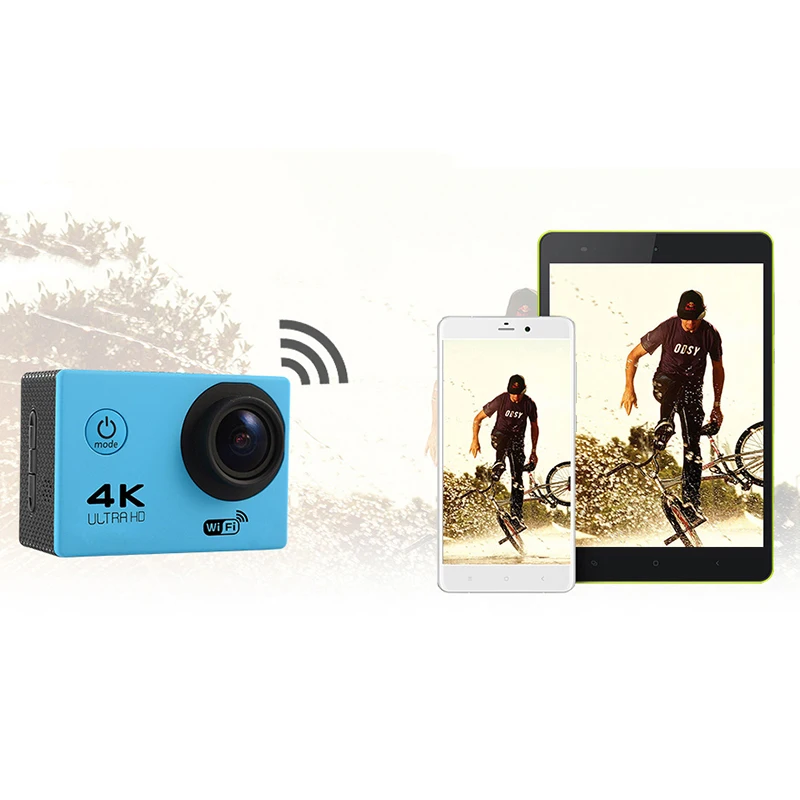 

F60C 4K WIFI Sports Action Camera UHD 2" LCD 16MP Waterproof Video Cam 170 Degree Wide Angle Outdoor Sport DV Camcorder