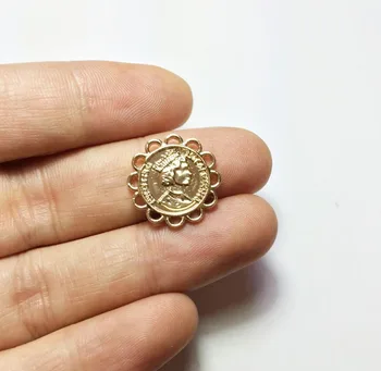 

Eruifa Hot sell 20pcs 16mm Coin Zinc alloy Women charms Wholesales necklace,earring bracelet jewelry DIY handmade 2 colors