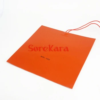 

220V AC 220x220mm 150W Rectangle Flexible Waterproof Silicon Heater Pad For Oil Tank Electrical Wires
