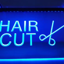 LB031-открыть новые волосы Cut Парикмахерская светодиодный неоновый свет знак домашнего декора ремесла
