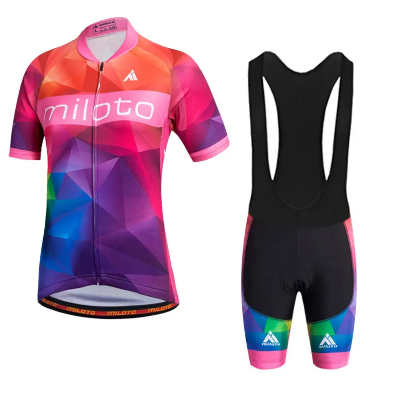 MILOTO, новая велосипедная одежда, Женский комплект, велосипедная одежда, дышащая, анти-УФ, велосипедная одежда/с коротким рукавом, велосипедные Джерси, наборы ODM/OEM