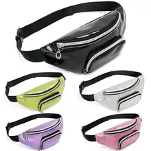 Голографическая Женская поясная сумка, блестящая неоновая лазерная голограмма, поясные сумки, дорожная сумка на плечо, вечерние поясные сумки