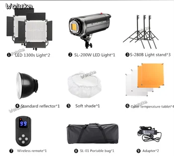 

1300s+200w video lamp led solar lamp Photography Lamp 15 Flat Webcast interview often lights CD50 T13