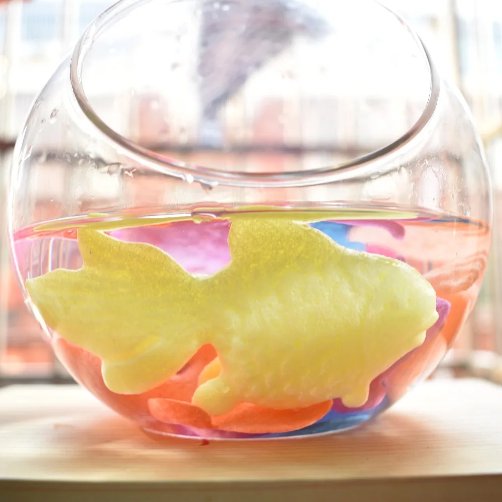 Главная Fish Tank декоративные Кристаллическая почва золотая рыбка в форме мультфильм выращивание воды Животные Творческие дети Игрушечные лошадки 10 шт./лот