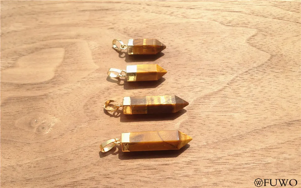 Tiger Eye Stone Point Pendant 9