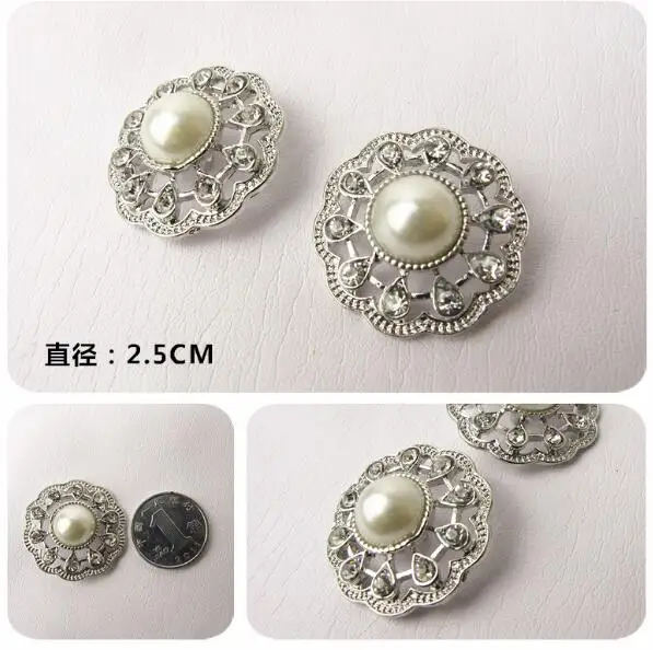 2～20X Diamante Rhinestone Crystal Pearl Embellishment Buttons Cluster DIY Craft 