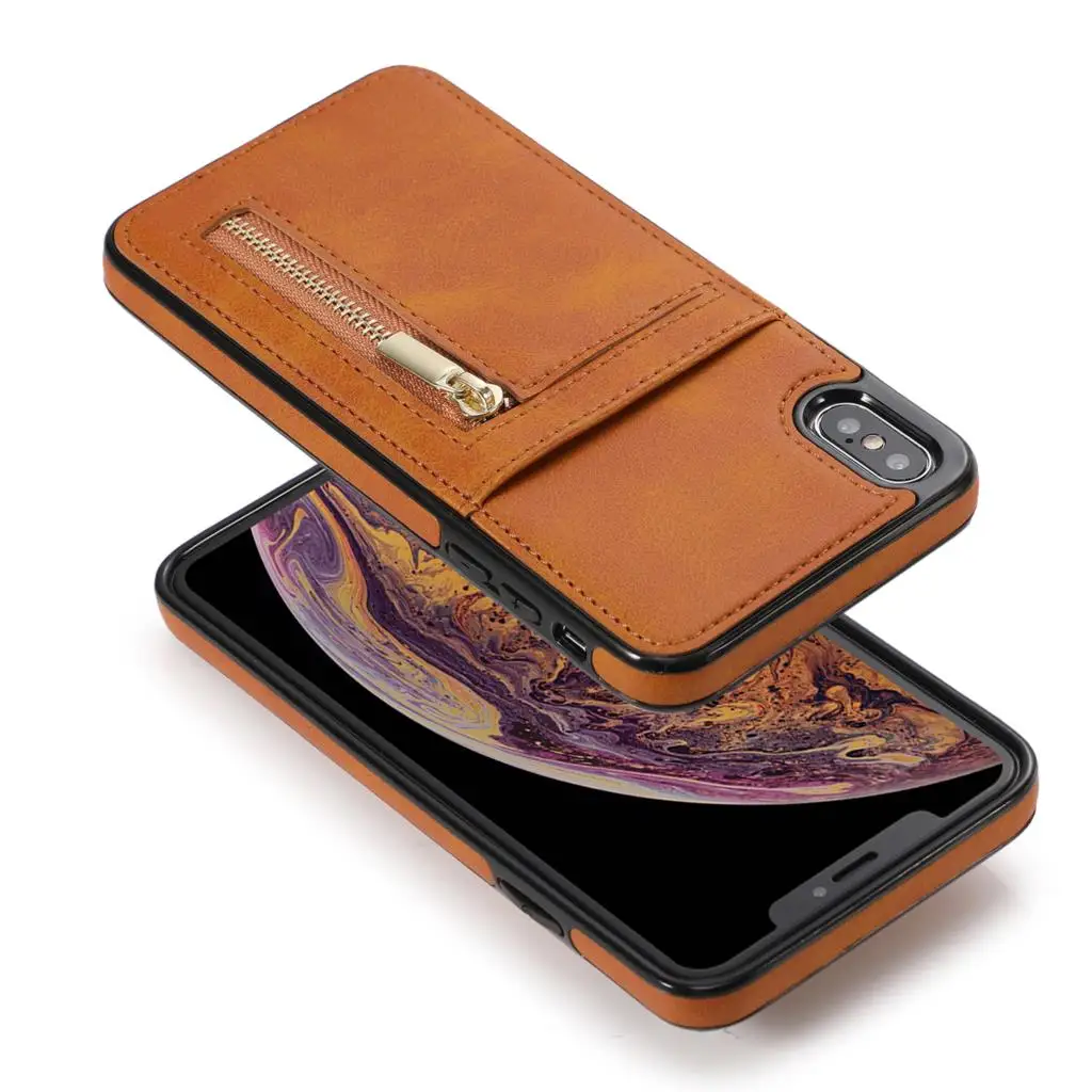 Чехол для iPhone X XS Max XR 8 7 6S Plus кожаный чехол кошелек с отделением кредитных карт