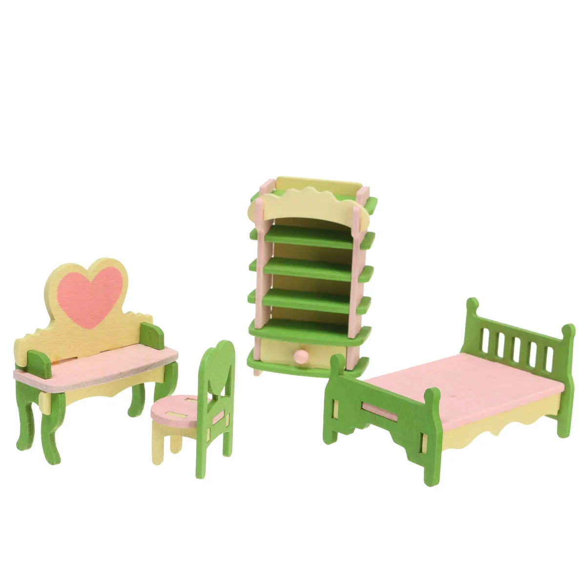 خشبي دقيق أثاث لعب مصغرة ثلاثية الأبعاد اللغز للأطفال الأطفال مسرحية الدمى لعبة