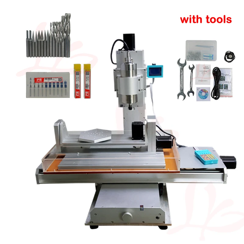 Бесплатный налог на русский 5 оси Вертикальная гравировальная машина ЧПУ маршрутизатор 6040 1.5кВт с осью B оси