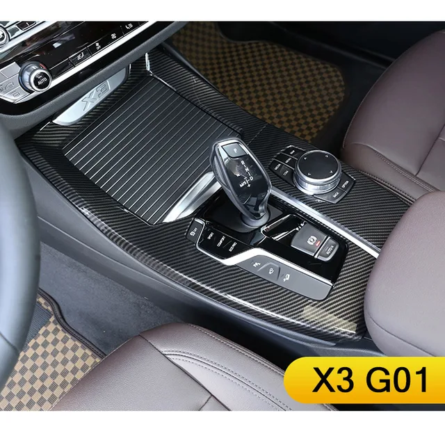 Carbon Fiber Style For BMW X3 X4 G01 G02 2018 19 Car ABS Center Console