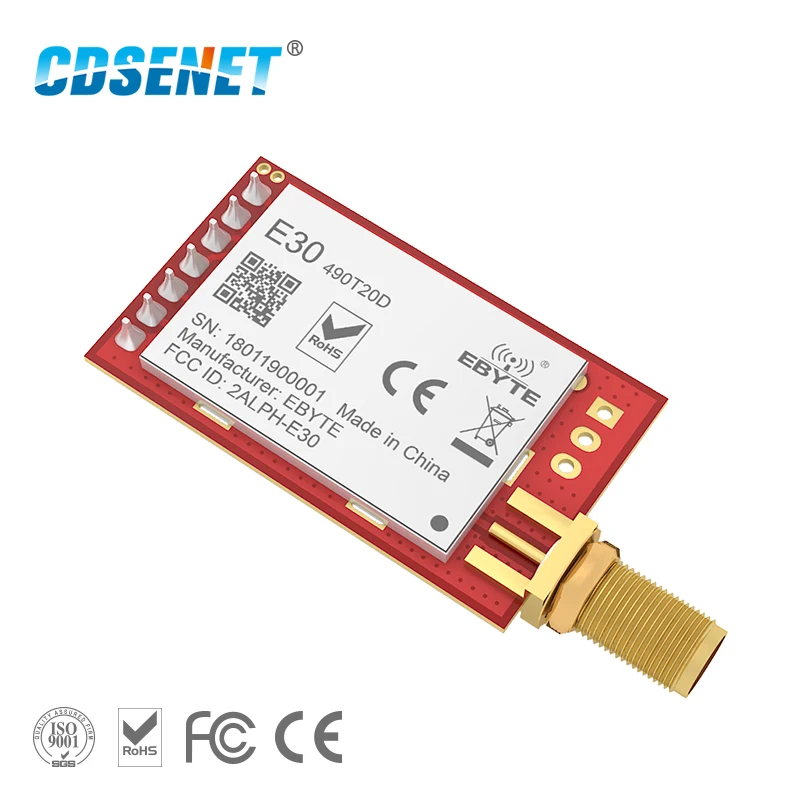 

1pc UART Long Range SI4438 490MHz Wireless rf Module CDSENET E35-TTL-100 FEC 490M 100mW rf Transceiver Module