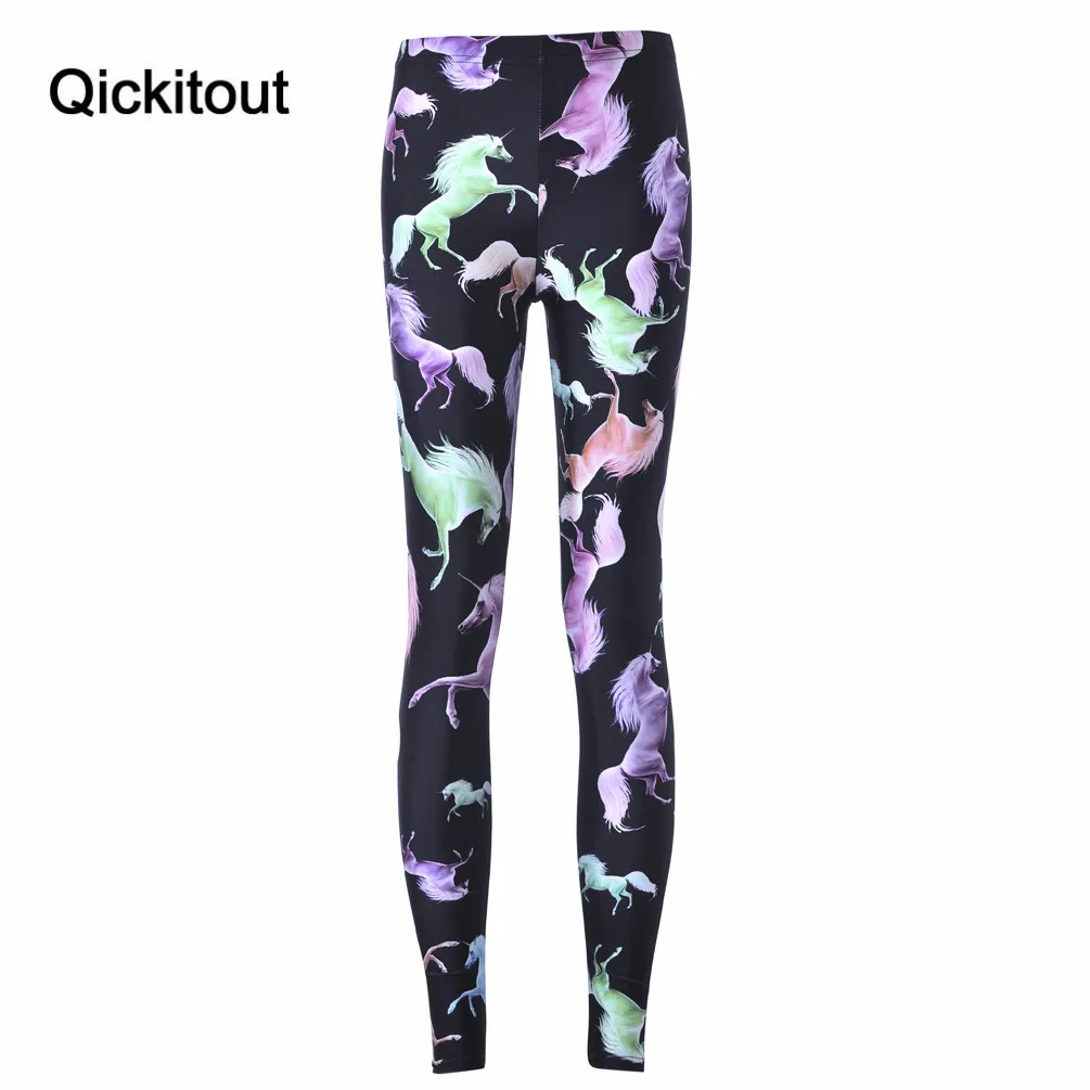 Image Free shipping New 2015 Women Sport Pants Womens Trousers Fashion Colored cartoon horse God Pant Capris Cute sportswear Fitness