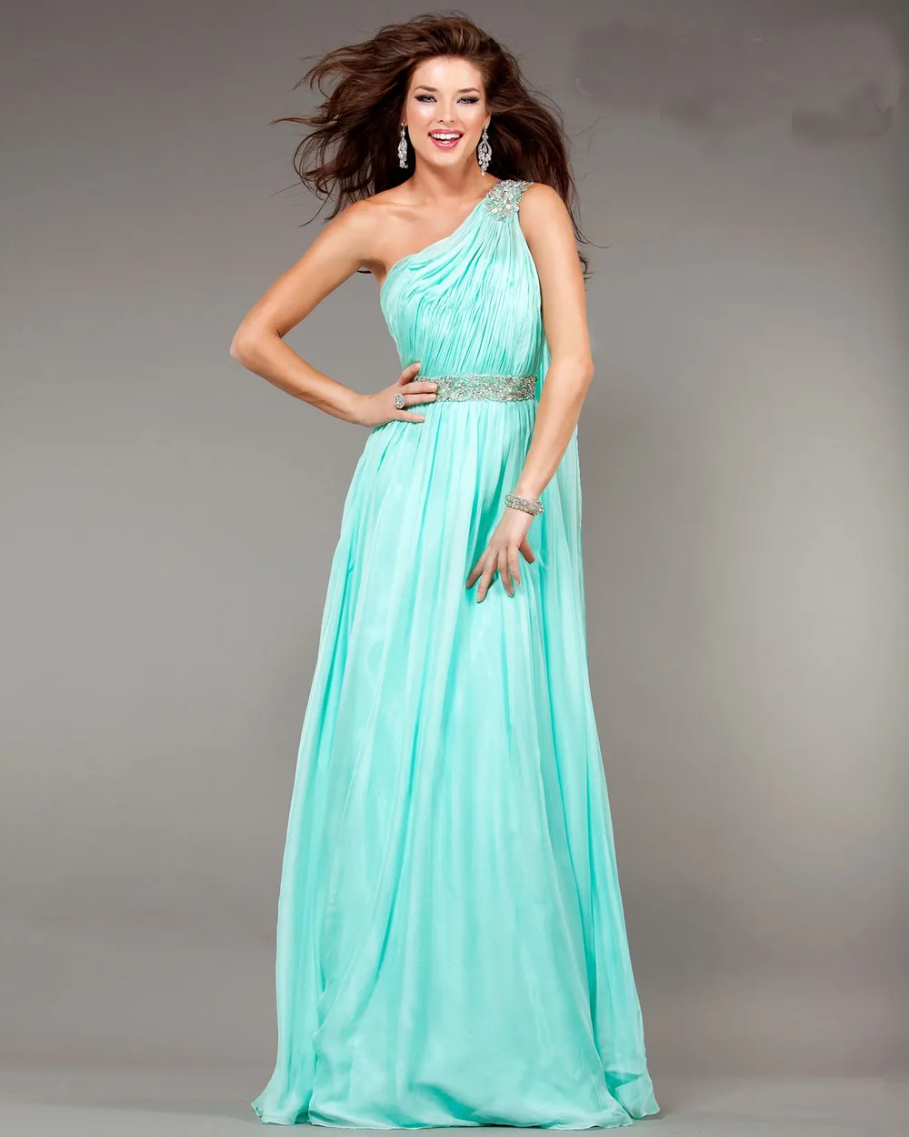 One mint shoulder green prom dress forecast dress in spring in 2019 One mint shoulder green prom dress advise dress for spring in 2019
