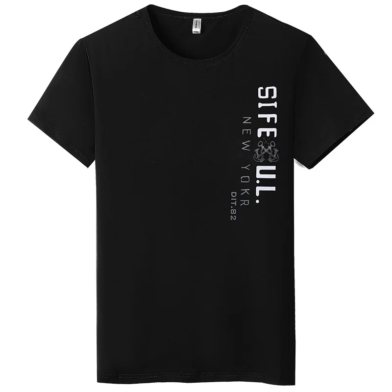 

Men's t Shirt Short Sleeve Letter Pattern All Match Fashion Top Cross-Border Men's Clothing T-shirt Summer New Style Men's T-shi