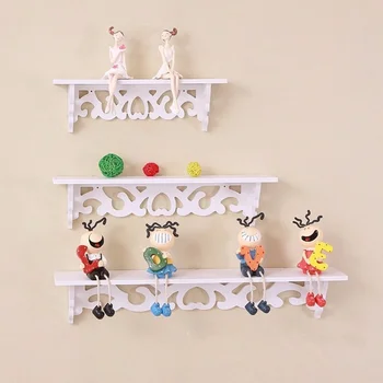 

3Pcs/Set 3 Size White Wall Shelf Rack Elegant Display Storage Rack Ornament Holder Home Decoration Elegant Fashion Simple