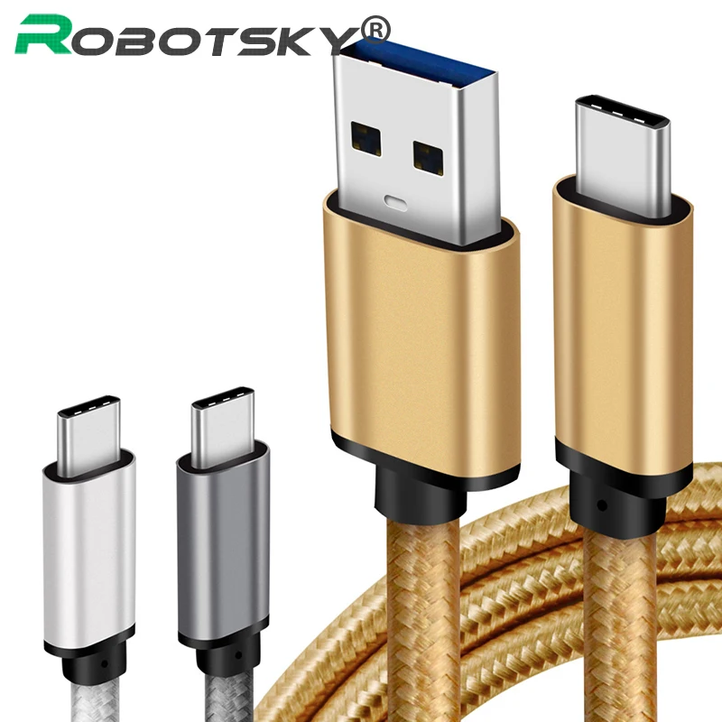 

Fast Charging 3A Type C Cable Type-C to USB 3.0 aluminium alloy + Nylon braided 0.25m/1m/2m for Samsung S8 Note8 xiaomi mi5
