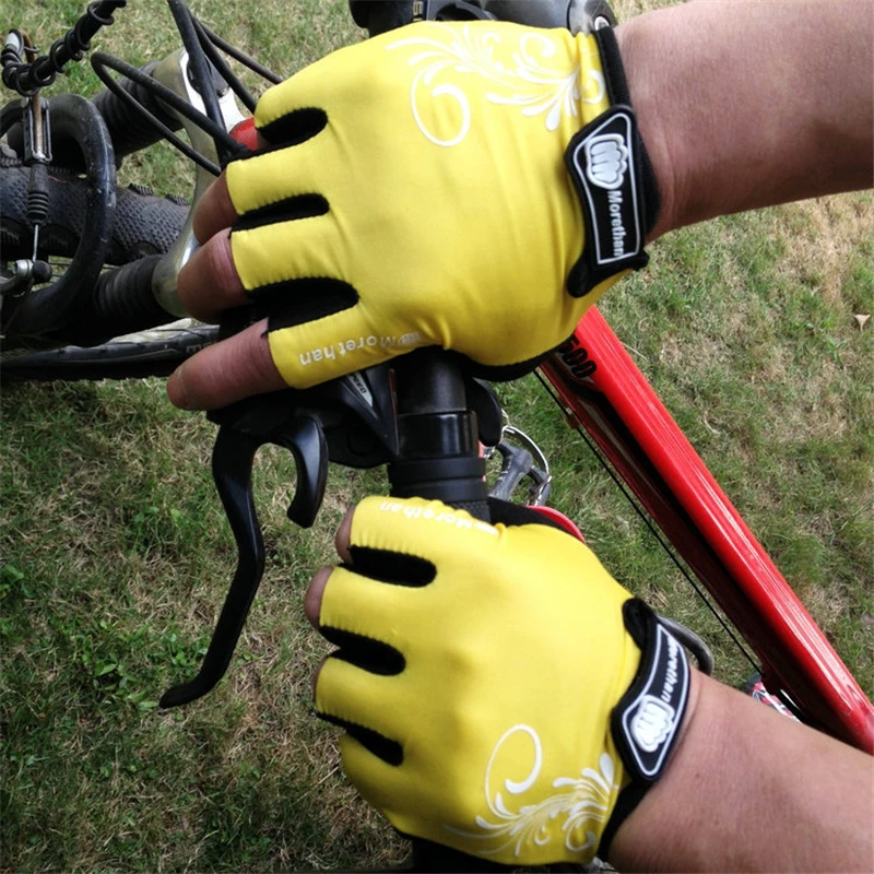 Дышащий для мужчин женщин Половина Finger велосипедные перчатки MTB перчатки спортивные Прихватки для мангала Велосипедный спорт дорога