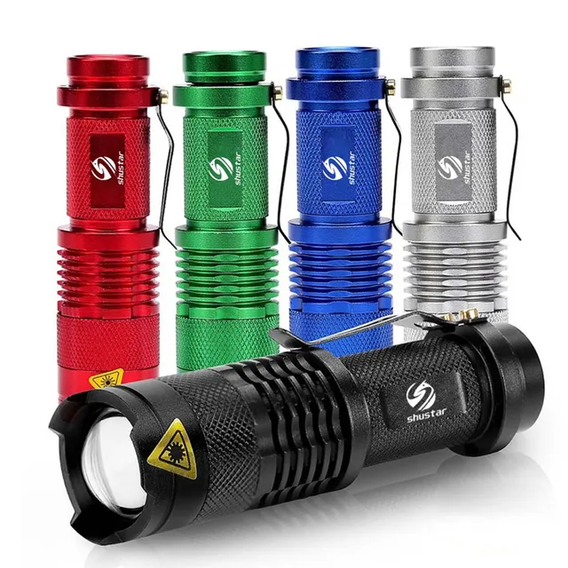 5 Pack wholesale Mini powerful led flashlight Q5 2000 Lumens torch 5
