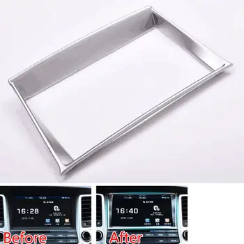

Auto Car Inner Console GPS Navigation Decoration Frame Cover Trim Styling Sticker Fit For 2016 Hyundai Tucson Car Accessories