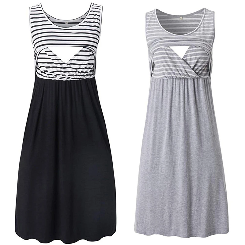 

Dresses For Pregnant Women Pregnant Maternity Stripe Tunic Breastfeeding Summer Maternity Dress Summer Dress Plus Size C10%
