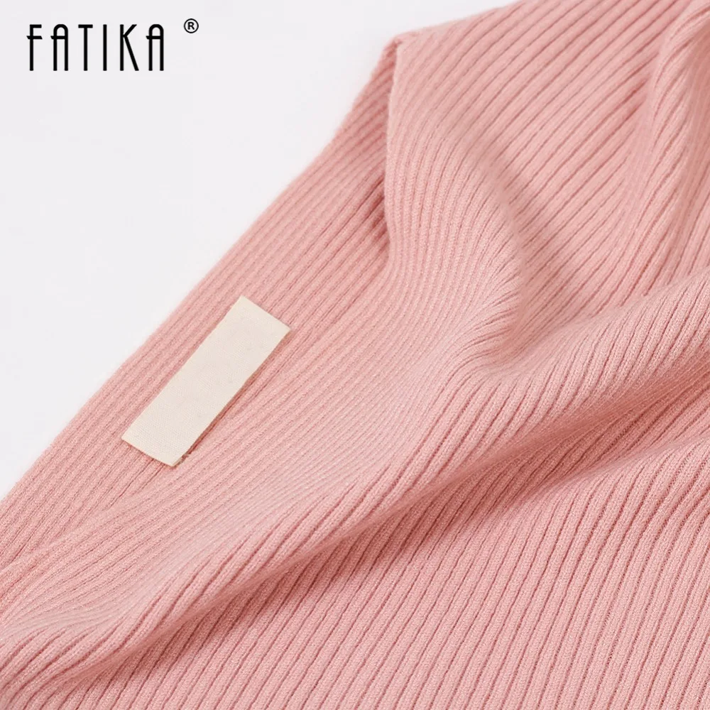 FATIKA Winter Hot Fashion Women's Sweaters And Pullovers Batwing Sleeve Slash Neck Knitted Sweaters Casual Loose Jumper Tops