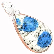 Lovegem натуральная K2 подвеска синего цвета 925 пробы серебра, 42 мм, AP3574