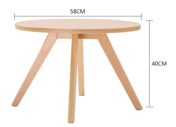 Contemporary Round Coffee Tea Table Wood Living Room Furniture Wooden Center Accent Sofa Side Table For Home, Office, Loft